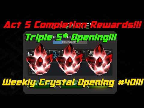 TRIPLE 5* Crystal Opening!!! | Act 5 Completion Rewards!!! | Weekly Crystal Opening #40!!! | MCOC