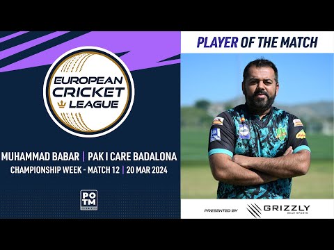 POTM: M.Babar - OV vs PIC | Championship Week, Match 12 | ECL 2024 | 20 March 2024 | ECL24.110