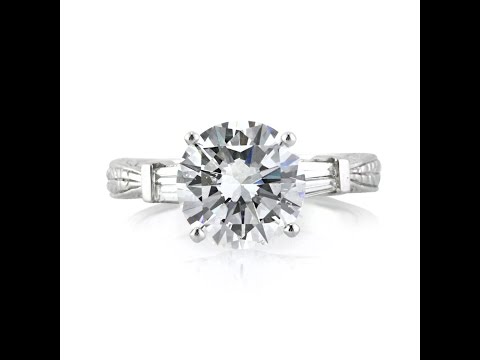 Mark Broumand - 3.69ct Round Brilliant Cut Diamond Engagement Ring