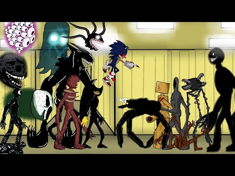 THE BACKROOMS Vs DOORS (Roblox) , Bendy ,Sonic Exe And Ghostface PART 2 - DC2