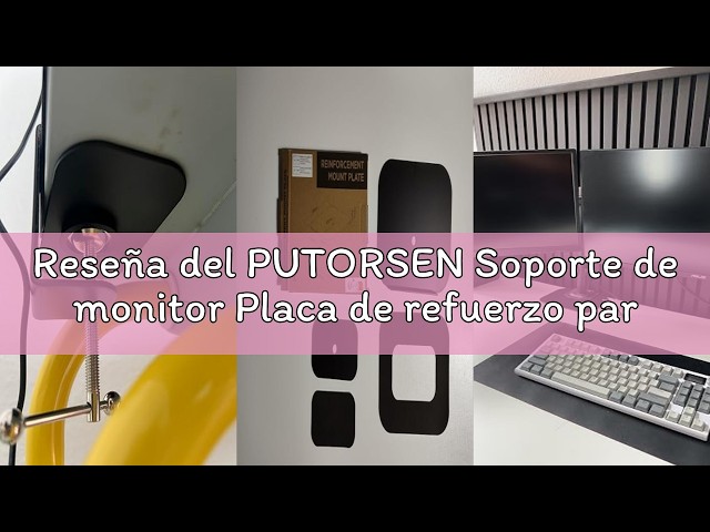 Vídeo relacionado con PUTORSEN Placa de Montaje con Soporte de Refuerzo de Acero para Superficies de Mesa delgadas, de Vidrio y Otras Frágiles, Placa de Soporte de Acero Compatible con la mayoría de Soportes de Monitor con
