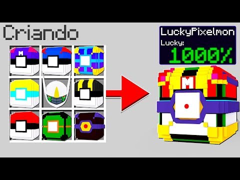 FAÇA SUA PRÓPRIA LUCKY PIXELMON 1000% PRA CAPTURAR POKEMON LENDARIO - MINECRAFT PIXELMON MOD