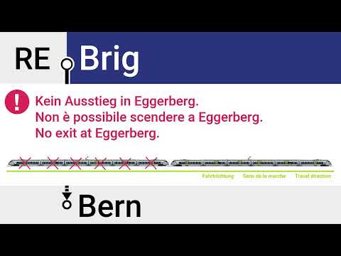 BLS Ansage » RE Begrüssung nach Bern • kein Ausstieg in Eggerberg | SLBahnen