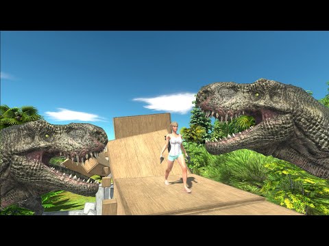 Escape From Dangerous T-REX Island - Animal Revolt Battle Simulator