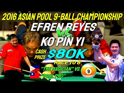 Epic Battle: Efren Reyes takes on Ko Pin Yi in 2016 ASIAN Pool Championship