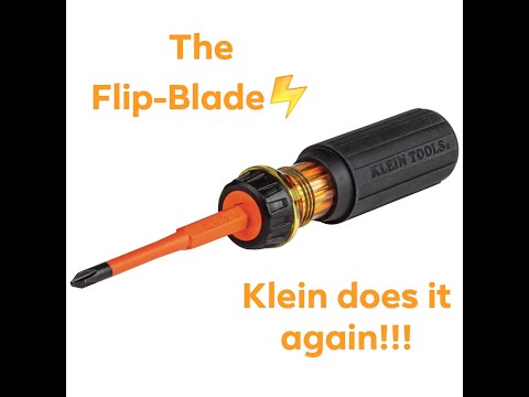 NEW!!! Klein Flip-Blade Insulated Screwdriver #32293. This is one Cool Tool w/ a hidden feature.