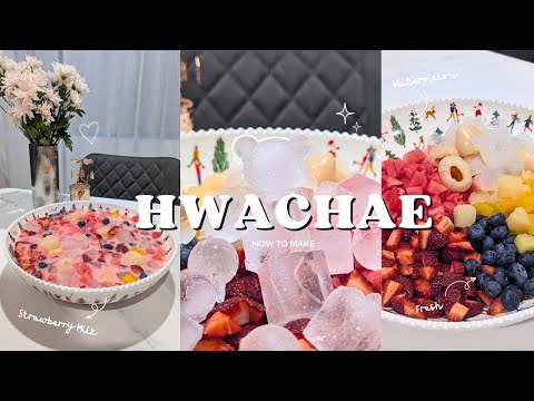 Hwachae Recipe 🍉💫 HOW TO MAKE Korean Watermelon & Strawberry Punch!