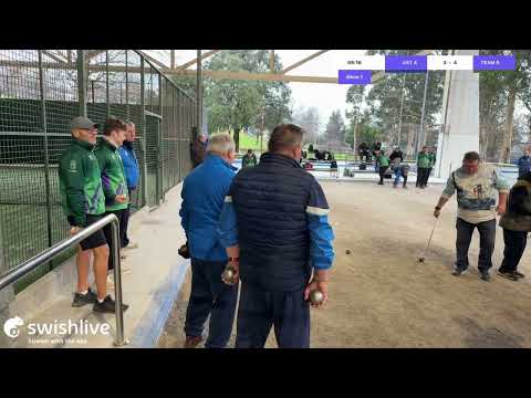 Partido de liga división de honor de petanca.