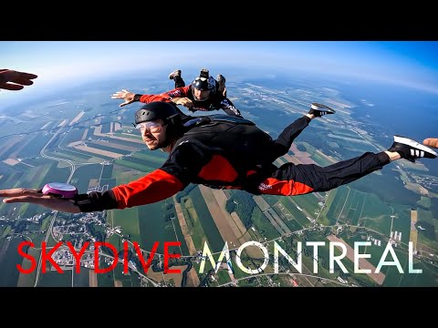 Accelerated Free Fall: My First Skydiving Jump Experience | iFly Montreal to Real Sky!