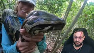 Caçadores de Pítons Capítulo11 Com Biólogo Henrique @TheCritterCult @reptilekyle @crittercatchermeg