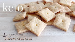 Keto 2-Ingredient Cheese Crackers