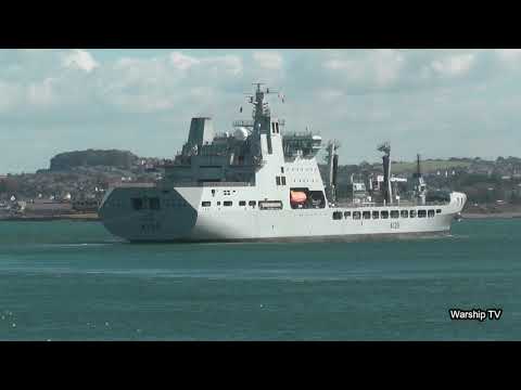 RFA TIDEFORCE A139 LEAVES DEVONPORT NAVAL BASE AT DEVILS POINT - 25th September 2020