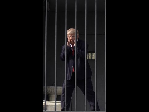 Iranian art installation puts Trump in a cage