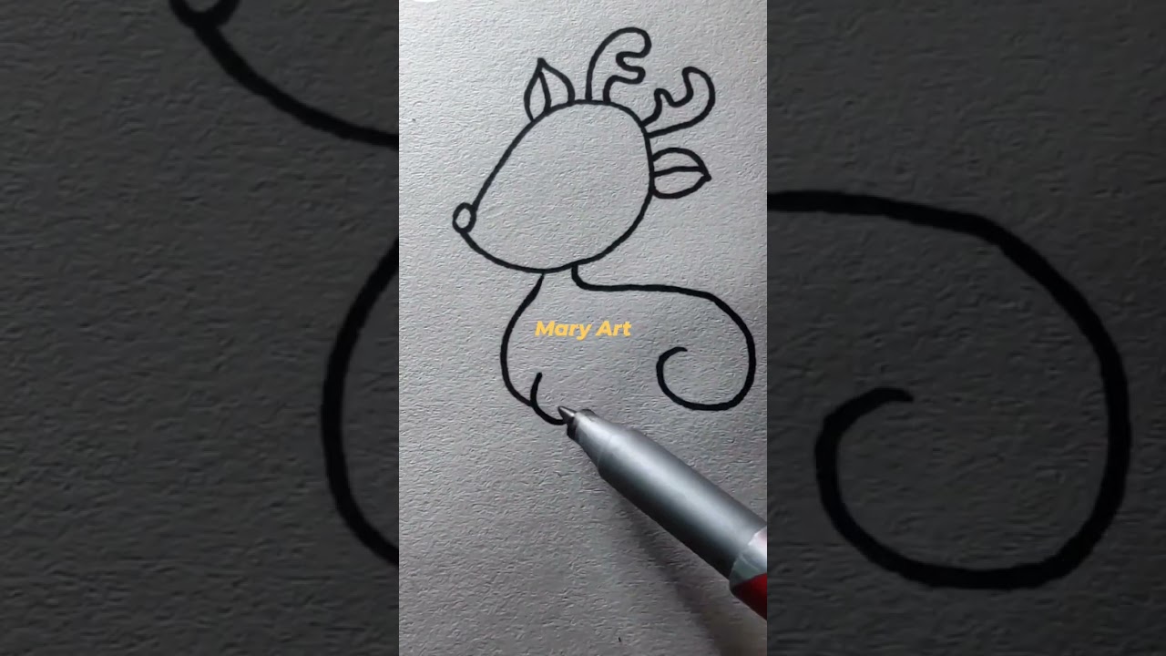 como dibujar un venado fácil