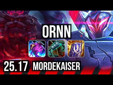 ORNN vs MORDEKAISER (TOP) | 900+ games | NA Master | 25.17