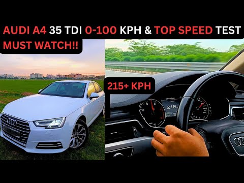 AUDI A4 35 TDI | 0-100 KPH TEST | TOP SPEED TEST | #car #audi #a4 #diesel #viral #short #seltos #kia