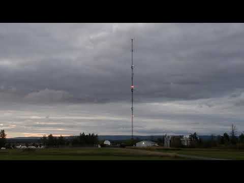 Day-to-Night Mode Transition on Radio Tower