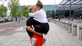 I Surprised my Girlfriend at the Airport &amp; SHE CRIED!! *Relationship Goals*