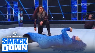 Tamina takes out Sasha Banks, Bayley after defeating Lacey Evans, Naomi | FRIDAY NIGHT SMACKDOWN