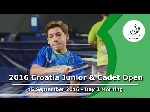 2016 ITTF Croatia Junior & Cadet Open - Day 2 Morning