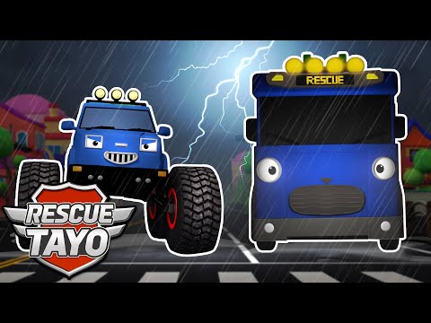 嵐からまちを守ろう！l 子供向けアニメ l 🚨レスキュータヨアニメ l ちびっこバス タヨ