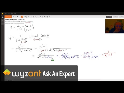 Find Dy Dx If Y Tan 1 A X 1 Ax Wyzant Ask An Expert