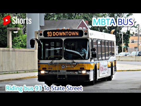 MBTA BUS - Riding Route 93 To Downtown