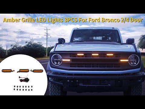 2021 2022 2023 Ford Bronco 2/4 Door Front LED Grille Lights Installation Video