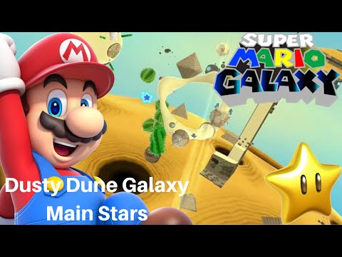 Super Mario Galaxy: Gameplay Walkthrough Part 25 - Dusty Dune Galaxy Main Stars