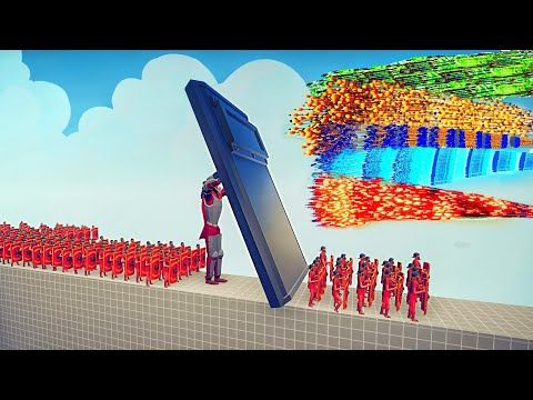 *NEW* GIANT DEFLECTOR + 100x SHIELD BEARER vs 5x EVERY GOD - Totally Accurate Battle Simulator TABS