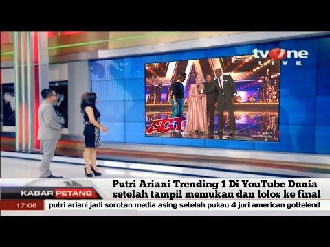 video putri ariani trending 1 di YouTube di seluruh dunia setelah tampil memukau di semi final AGT