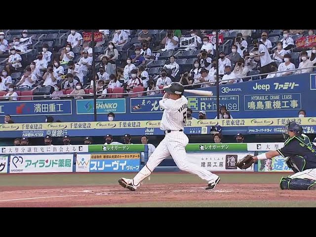 【2回裏】マリーンズ・安田が1点差に詰め寄るタイムリーヒットを放つ!! 2021/6/9 M-S