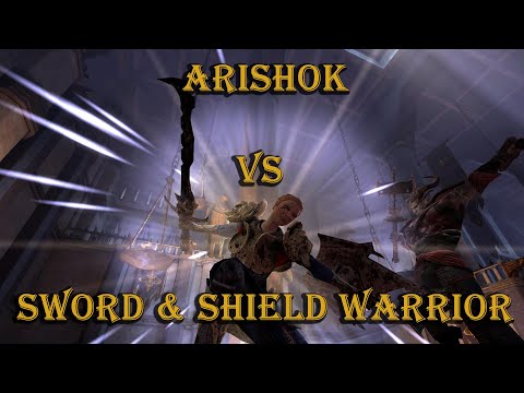 Arishok vs Weapon and Shield Warrior - Dragon Age 2(Nightmare)