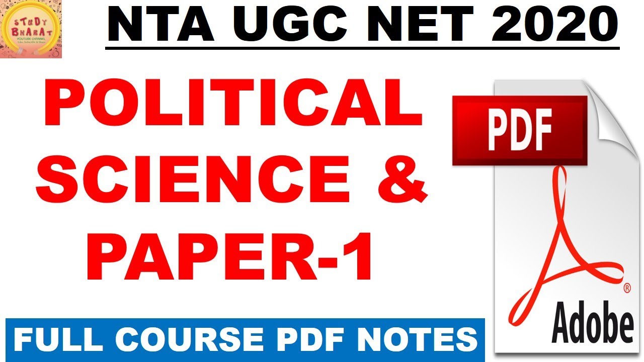 Political science Paper 1 PDF Notes ugc net 2020