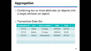 (데이터 마이닝) 데이터 전처리 - Aggregation and Sampling