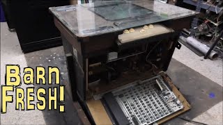 We found a "Survivor" Atari Asteroids Cocktail Arcade Game Cabinet From 1980, Look @ All The Dust!