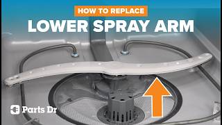 GE Dishwasher Lower Spray Arm Replacement | DIY Repair | Parts Dr | Part WD22X33499 | WD22X27724
