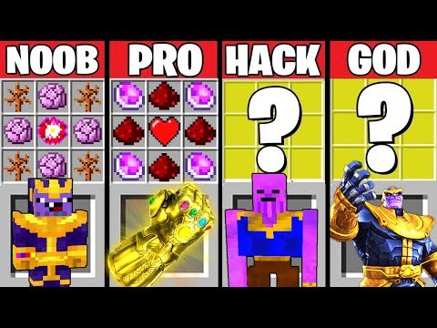 Minecraft Battle: THANOS THE MAD TITAN CRAFTING CHALLENGE ~ NOOB vs PRO vs HACKER vs GOD – Animation