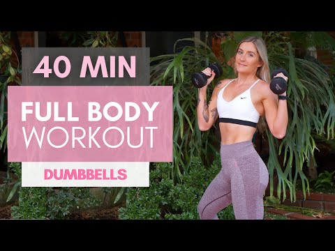 40 Minute FULL BODY Dumbbell Workout // Strength and Tone At Home | NO REPEAT | Low Impact