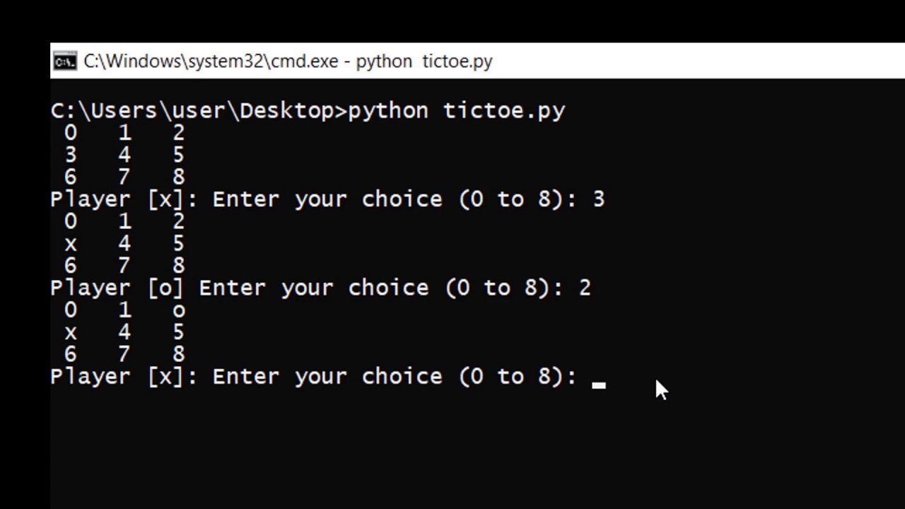Tic Tac Toe game development in python in 10 minutes.