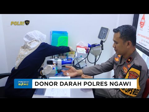 POLRES NGAWI LAKSANAKAN KEGIATAN DONOR DARAH