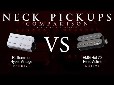 Railhammer HYPER VINTAGE vs EMG HOT 70 RETRO ACTIVE - Neck Guitar Pickup Comparison Tone Demo