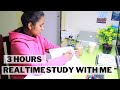 REALTIME STUDY WITH ME WITHOUT MUSIC  - * 3 HOURS * | 50/10 Pomodoro method