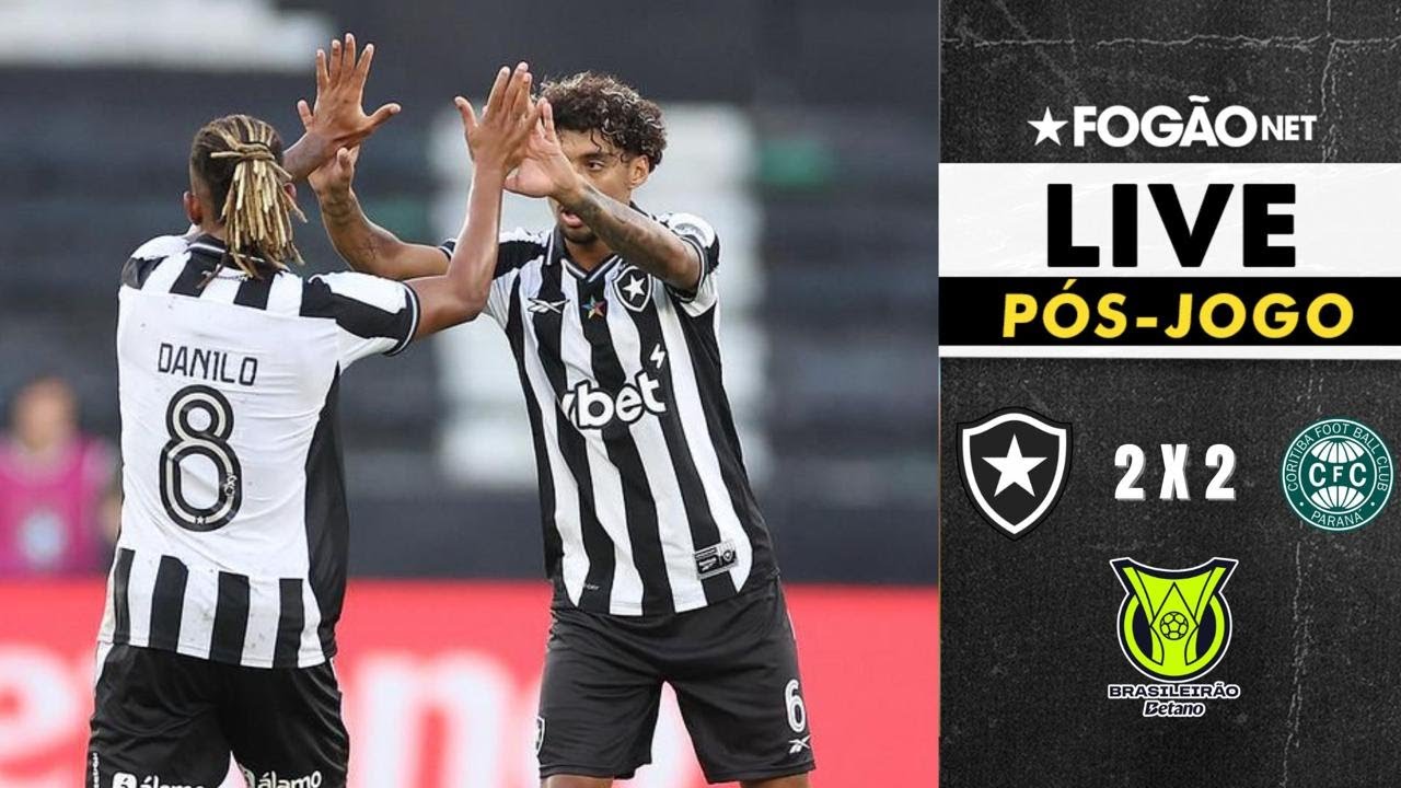 LIVE | Pós-jogo e repercussão de Botafogo 2 x 2 Coritiba pelo Campeonato Brasileiro 2026