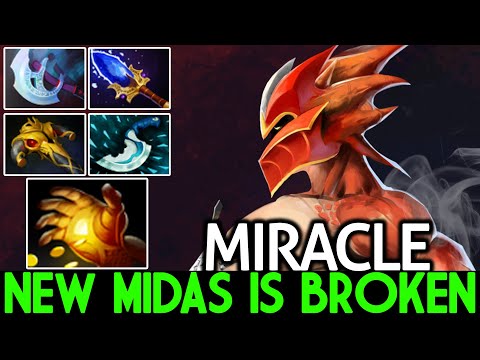 MIRACLE [Dragon Knight] New Midas is Broken 30 Min Full Items Dota 2