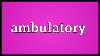 Ambulatory Meaning