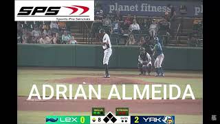 Adrián Almeida Lexington Legends vs York Revolution Atlantic League 20/5/22 Sport Pro Services
