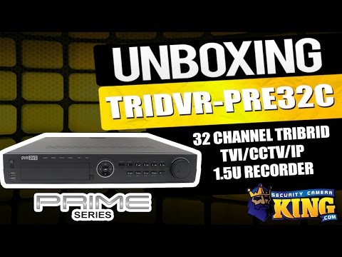 Unboxing - 32 Channel Tribrid TVI/CCTV/IP 1.5U Recorder - TRIDVR-PRE32C