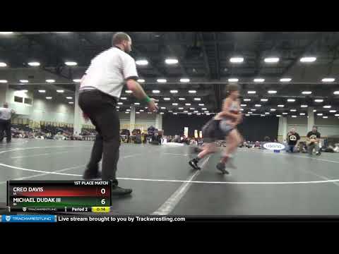 70 Lbs 1st Place Match - Michael Dudak Iii, IN Vs Creo Davis, IA 2ee2