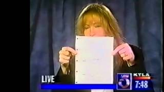 Carly Simon 1995 interview on KTLA TV singing JUST NOT TRUE a cappella